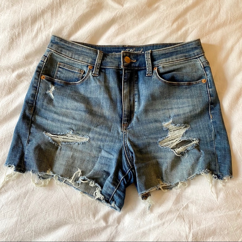 Universal Thread High Rise Midi Denim Shor…